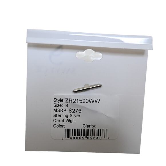 SAVVY CIE JEWELS Sterling Silver Bold Baguette CZ Ring Size 8 NEW - Picture 5 of 5